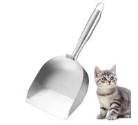 Genérico Cat Litter Scoop, Stainless Steel Scooper 5,31 x 1,57 in Ergonomic Handle Hollow Sand Sifter, compatible con Waste Saver Design, Pet Supplies Saves Clear Litter Scoop for Cats