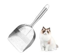 Genérico Cat Litter Scoop, Stainless Steel Scooper for Box, ergonómico Handle with Hollow Design, Kitten Waste Sifter, Pet Cleaning Tool for Efficient Litter Maintenance