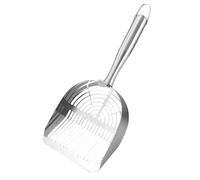 Genérico Cat Litter Scoop, Stainless Steel Scooper for Litter Box, Ergonomic Grip, Hollow Sand Sifter, Easy Cleaning, Perfect for Kittens, Cats, Pet Accessories, 12.8x5.31x1.57 Inches
