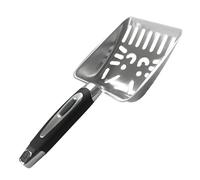 Genérico Cat Litter Scoop - Stainless Steel Sifter Shovel Cleaning Tool, Compact Poop Scooper for Cat Litter Box, Heavy Duty Pet Waste Cleaning Scoop for Kitten Chicken Coop Use 9.84x4.13x1.18 Inch