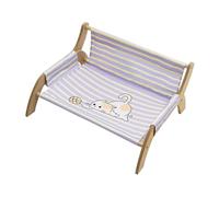 Generico Cat Lounger, 53,5 x 46 x 28 cm Puppy Hammock For Resting | Handy To Carry Cat Stripe Furniture Breathable | Elegant Striped Pattern For Soothing Sleeping Apartment Living Room Indoor Outdoor