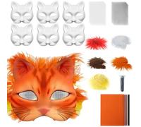 Genérico Cat Masque Kit, Masque Making, 7.48x6.69 Inches Accessory Set with Mesh Sheets, Costume Elements, Stylish Customization, Masquerade Kits for Party, Cosplay Events, Women and Men