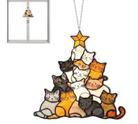 Genérico Cat Memorial Ornament, Acrylic Cat Memorial, Christmas Tree Ornament, Sun Catcher Ornament, Cat Lovers Gift, Pet Memorial Ornament, Christmas Decorations for Cat Lovers