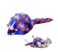 Genérico Cat Mice Toy, Interactive Chew Toys, 9.84x1.97in Squeaky Training Tool, Plush Stress Relaxation, Authentic Pet Play Device for Kittens, Pets Training, Playtime, Indoor Fun