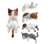 Genérico Cat Monitor Decorations, Feline Figurine Tool, Efficiency with Display Feature, Resin Animal Shield, Small Business Accessory with Sleek Style, Utility Gear for Drivers and Birthdays