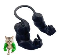 Genérico Cat Muscle Arms, Hilarious Kitten Limbs for Festive Photos, Muscle Arms for Cats, Muscle Cat Arms, Bold Feline Costume Accessory for Pranks and Gags (Black)