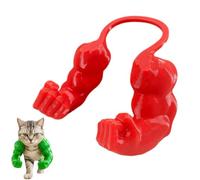 Genérico Cat Muscle Arms, Hilarious Kitten Limbs for Festive Photos, Muscle Arms for Cats, Muscle Cat Arms, Bold Feline Costume Accessory for Pranks and Gags (Red-A)