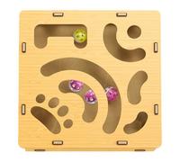 Genérico Cat Nail File Enrichment Box - Interactive Puzzle Toy with 4 Bell Balls | Composite Board Scratch Educational Toy For Cats Dogs Puppies Rabbits Indoor Play