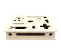 Genérico Cat Nail File Enrichment Box - Scratch Grooming Station for Indoor Cats | Wooden Interactive Board with Emery Filing Treat Puzzle Design for Claw Care Play and Mental Stimulation Use