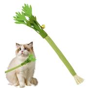Genérico Cat Nip Toys, Interactive Celery Toy Stick, 9.45x1.57x0.39 Inch Plush with Bell Attachment, Chewable Pet Accessory, Lightweight Fun Simulation, Green, Home Play Training Travel Use