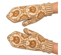 Genérico Cat Pattern Womens Mitten Gloves Thick Knit Winter Hand Accessories Soft Warm Yarn Cold Climate Hand Protection Animal Design Style Outdoor Seasonal Wear Snow Daily Movement Festival