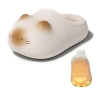 Genérico Cat Paw Print Fluffy Plush Wool Heightening Slippers, a Winter Gift Idea for Girls (White,39)