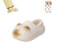 Genérico Cat Paw Print Shoe, Cat Paws Footprints Fluffy Plush Fleece Height Increase Slippers, Non-Slip Winter Comfort Slippers (White-B,40)