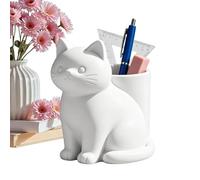 Genérico Cat Pen Holder Desk - 3D Printed Cute Desktop Organizer for Stationery | PLA Storage with Cup Design, Lightweight PLA Desktop Decor, Pencil Holder Stand for Home Office School Study Table