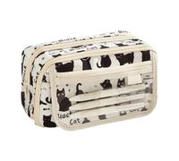 Genérico Cat Pencil Case - 9 Compartment Storage Box, Stationery Organizer