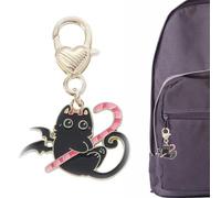 Genérico Cat Pendant Keyring - Alloy 5cm | Cat Keyfob Car Keyrings Bag Charm Pendant | Metal Key Chain For Car, Bag, Earphone Box, Funny Doodle Backpack Decoration, Simple And All-match