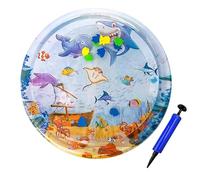 Genérico Cat Play Mat - Sensory Play Mat for Cats | Cooling Summer Round Cat Dog | Water Mattress Pet for Interactive Entertainment, Heat Relief & Indoor Splash Play