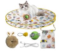 Genérico Cat Play Mat, Smart Rolling Ball, Automatic Cat Toys, Indoor Exercise Game, Automatic Motion Activated Moving Ball Indoor Exercise Game,Automatic Cat Toys for Indoor Cats/Kittens/Dogs