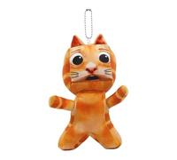 Genérico Cat Plush Charm, Soft Bag Pendant, Cute Animal Ornament, Collectible Mini Doll, Adults Lovers Family Friends Women Men Wife Offer Keychain Backpack Decoration Accessory Charm Use