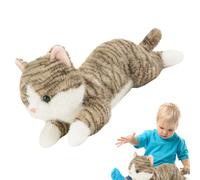 Genérico Cat Plush Toy, Lying Cat Stuffed Animal, Soft Weighted Desk Decor, 17.72x17.72 Inches Multi Functional Figure, Kitten for Kids, Women, Girls, Birthday Parties, Sofa