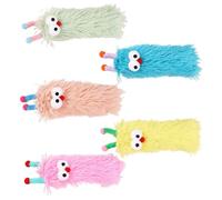 Genérico Cat Plush Toy, Plush Doll Interactive Cat Toys Enrichment Pillow, 5X Teething Dolls Soft Caterpillar with Catnip Inside, Pet Supplies for Indoor Kitten Exercise