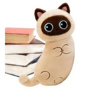 Genérico Cat Plush Toy, Realistic Soft Decor, Compact Size Cute Figure for Bedroom Desk, Gentle Fabric Comfort Feature, Indoor Outdoor Accessory, Home Living Room Girls Boys Women Men Display