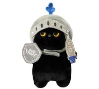 Genérico Cat Plush Toys - Soft Stuffed Animal Doll, Knight Costume Lush, Adorable Lush Toy, Cuddly Cat Companion with Gentle Fabric | Cute Stuffed Animal Toy For Boys Children Kids Playroom Bedroom