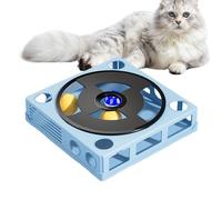 Genérico Cat Puzzle Toy, Interactive Fun Game, Turntable Track Kitten Toy, Phonograph Maze Box, Pet Enrichment Strategy Puzzle, Ideal for Indoor Cats, 9.84x9.84x2.36 Inches
