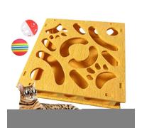 Genérico Cat Puzzle Toy - Interactive Intelligence Maze Game | Sensory Stimulation Toy with Bell and Ball | Hunting Training Toys, Boredom Relief Activity For Kitten Senior Cats Indoor Outdoor Crate