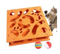 Genérico Cat Puzzle Toy, Interactive Intelligence Maze, Sensory Stimulation Game, Bell and Ball Activity Toy, Sturdy Mental Enrichment Play for Training Kittens Seniors Indoor Outdoor Travel