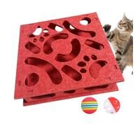 Genérico Cat Puzzle Toy, Interactive Intelligence Maze, Sensory Stimulation Game, Bell and Ball Activity Toy, Sturdy Mental Enrichment Play for Training Kittens Seniors Indoor Outdoor Travel