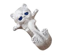 Genérico Cat Rings for Women, Adjustable Cute Animal Open Rings, Alloy Japanese Style Finger Bands, Charming Jewelry Accessories, Perfect for Daily Wear, Travel, Weddings, for Cat Lovers