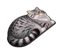 Genérico Cat Rug - Absorbent Washable Floor Carpet | Nonslip Bathroom Rugs Cat Decor - for Indoor Outdoor Front Door Entryway Shower Kitchen Bedroom Living Room Farmhouse