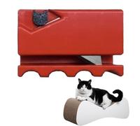 Genérico Cat Scratch Cardboard Cutter, Printed Kitten Shaped Manual Cat Scratchers Cardboard, Recycle Cutting Tool,Sliding Cutter, Easy to Use, Effortless,Pet Supplies, Smooth and Precise, 5 Colors