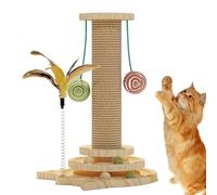Genérico Cat Scratch Post, Sisal Scratcher Tower, Interactive Anti-Tilting Kitten Toy, Reusable Floor Accessory, Ideal for Indoor Exercise Play, Entertainment, and Healthy Claw Maintenance