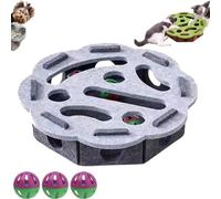 Genérico Cat Scratch Puzzle Enrichment Box, Cat Nail File Enrichment Box, Stimulate Kittern Energy and Instincts, Cats Felt Maze Boxs for Cats Self Play, with Bell for Indoor Scratching (Gray-A)