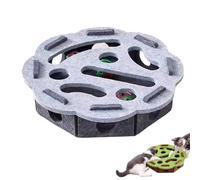 Genérico Cat Scratch Puzzle Enrichment Box, Cat Nail File, Puzzle Toys for Indoor Cats, with 3 Bell Balls, for Mental Stimulation Scratching Exercise Hunting, Cats Entertainment Box (D)