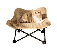Genérico Cat Scratcher Bed | 53x53cm Pet Sleep Lounge Chair with Metal Frame | Efficient Foldable Cat Scratching Nest | For Home Farmhouse Balcony Garden Backyard Living Room Bedroom Patio