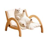 Genérico Cat Scratcher Couch - Wooden Frame Pet Reclining Chair, Adjustable Cat Lounger with Sisal Mat for Rest and Play | Indoor Scratching Sofa for Kitten Sleep, Nail Care, Floor Protection