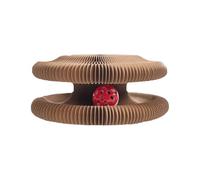 Genérico Cat Scratching Board Toy, Interactive Cat Scratcher with Bell Ball, 9.45x9.45x4.33 Inches Pet Enrichment Play Game, Engaging Scratching Pad for Small to Medium Cats and Kittens