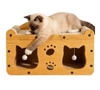 Genérico Cat Scratching Couch - Multi Functional Board for Rolling Ball Toy | Corrugated Cardboard with Non Slip Base, Interactive Pet Activity Center for Indoor Outdoor Use