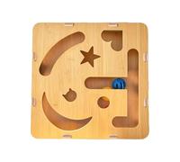 Genérico Cat Scratching Enrichment Box - Interactive Maze Toy with 6 Balls | Wooden Cat Puzzle Scratcher | For Indoor Cats Kittens Mental Stimulation Nail Trim Furniture Protection