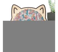 Genérico Cat Shaped Wooden Jigsaw - 135 Pieces Animal Puzzle Sculpture, Artistic Feline Design, Intricate Creative Brain Game | Relaxing Educational Toy For Adults Women Family Kids Lovers Home Décor