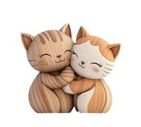 Genérico Cat Sign - 3.94inch Cat Sign Table Decorations | Wood Animal Accent - Decorative Tabletop Shelf Ornament for Home Bedroom Living Room Studio or Office for Birthdays