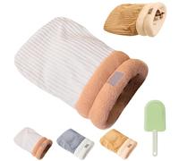 Genérico Cat Sleeping Bag For Indoor Cats, Cat Sleeping Bag, Warm Cat Sleeping Bed, Cat Beds, Pet Sleeping Bag, Soft Plush Winter Cat Sleeping Bag, 360°Wrap Comfortable Pet Snuggle Sack (Beige, L)