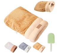 Genérico Cat Sleeping Bag For Indoor Cats, Cat Sleeping Bag, Warm Cat Sleeping Bed, Cat Beds, Pet Sleeping Bag, Soft Plush Winter Cat Sleeping Bag, 360°Wrap Comfortable Pet Snuggle Sack (Brown, M)
