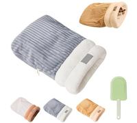 Genérico Cat Sleeping Bag For Indoor Cats, Cat Sleeping Bag, Warm Cat Sleeping Bed, Cat Beds, Pet Sleeping Bag, Soft Plush Winter Cat Sleeping Bag, 360°Wrap Comfortable Pet Snuggle Sack (Gray, M)