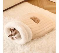 Genérico Cat Sleeping Bag, Linen Fabric Bed Cave, Soft and Comfortable Cat Bed, Cave Cozy Cat Beds, Washable Cute Cat Sleeping Bag Easy Acces For Cats and Small Dog