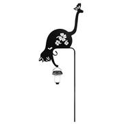 Genérico Cat Solar Light - 45.28 Inch Solars Powered Cat Lamp | Black Cats Outdoor Garden Ornament With Solar Lantern | Wrought Iron Cats Silhouette Ground Lamp For Patio. Iron,560-680g.