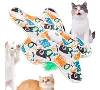 Genérico Cat Spin Mat - Juguete Interactivo con Forma De Estrella Activado por Tacto, 3 Modos | para Mascotas, Juegos En Casa, Interior, del Aburrimiento, Material De Felpa Rosa, Pluma Electrón